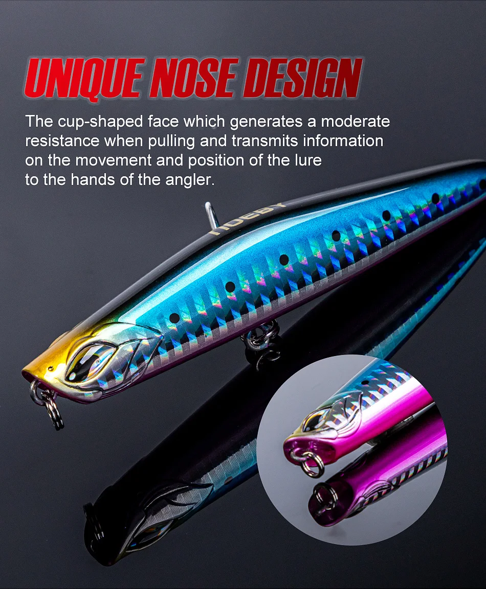 NOEBY Sinkender Stickbait-Köder 99mm 28g/36g Casting-Wobbler Harter Köder Salzwasser-Angelköder – Detail 8