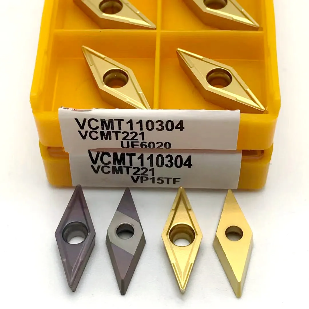 เครื่องมือคาร์ไบด์ VCMT110304 UE6020ภายในเครื่องมือ VCMT 110304เครื่องมือ