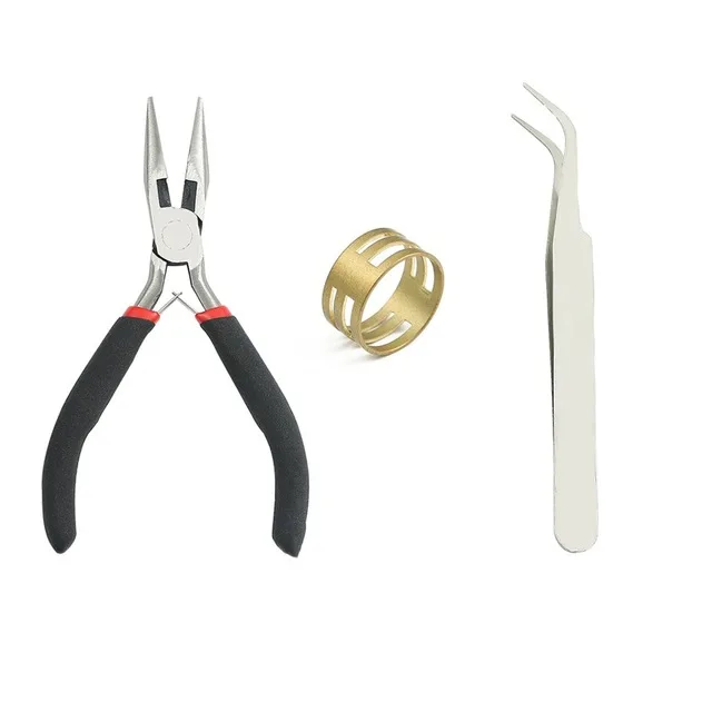 8pcs/set Jewelry Making Tool Kits Pliers Set With Round Nose Plier Side Cutting Pliers Wire Cutter Scissor Beading Tweezers
