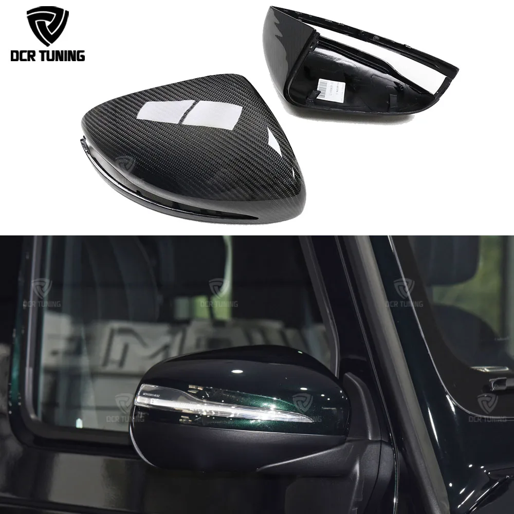 For Mercedes G Class Carbon Fiber rear view Mirror Cover AMG G500 G350 W464 G63 GLE 43 63 W167 GLS X167 Replace Side Caps 2018+