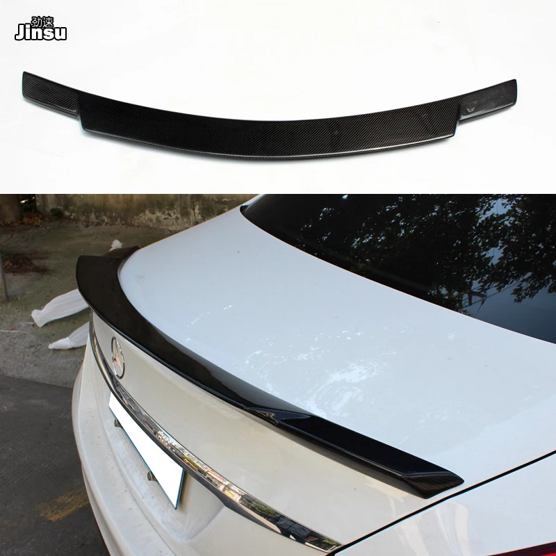 

C74 style carbon fiber rear trunk spoiler lip for benz c class c200 c220 c250 sedan 2014 - 2018 W205 cf car styling spoiler wing