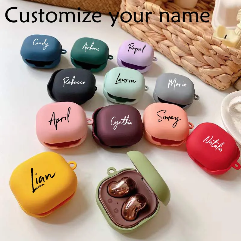 Personalisa Printing Name Case for Samsung Galaxy Buds Live Shockproof Case Hard Plastic Shell for Samsung Galaxy Buds Live Case