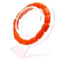 Qingmos Natural Coral Bracelet for Women with Orange GENUINE 10-11mm Thick Slice Coral Elastic Bracelet Jewelry bra142 Pulseira