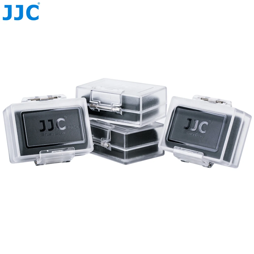 JJC 4-Pack Water-resistant Camera Battery Case for Canon LP-E6N LP-E8 LP-E12 LP-E17 for Nikon EN-EL15 EN-EL14A for Sony NP-FW50
