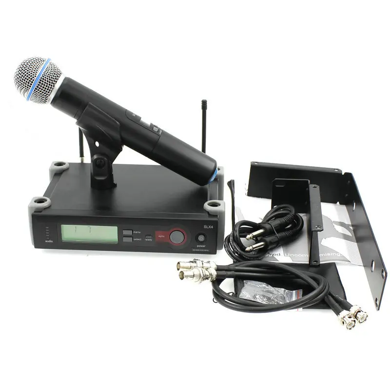 SLX24 UHF Karaoke Wireless Microphone System with Transmitter Mic Rack Mounting Bracket Rack Kits