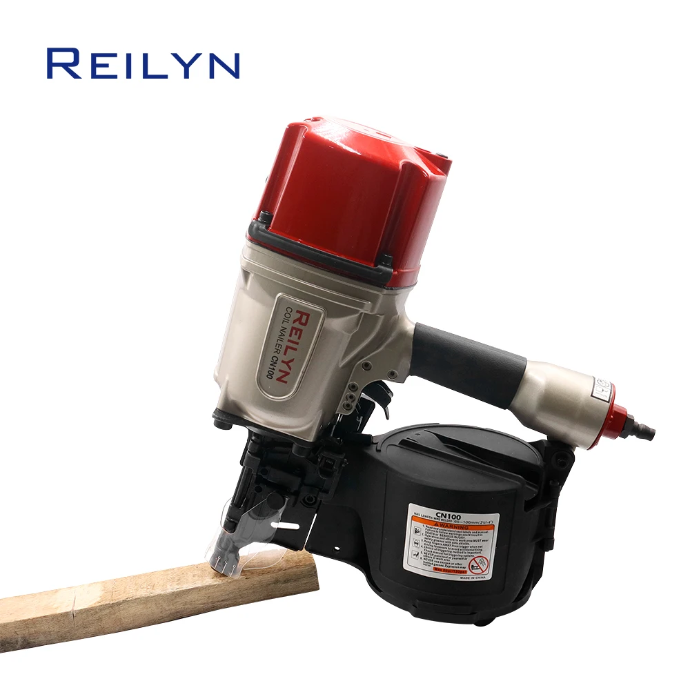 Reilyn Coil Nailer CN100 Pneumatic Air Nailer for Wood Working Furniture Roof Sheathing Tool Air Nailer Tools