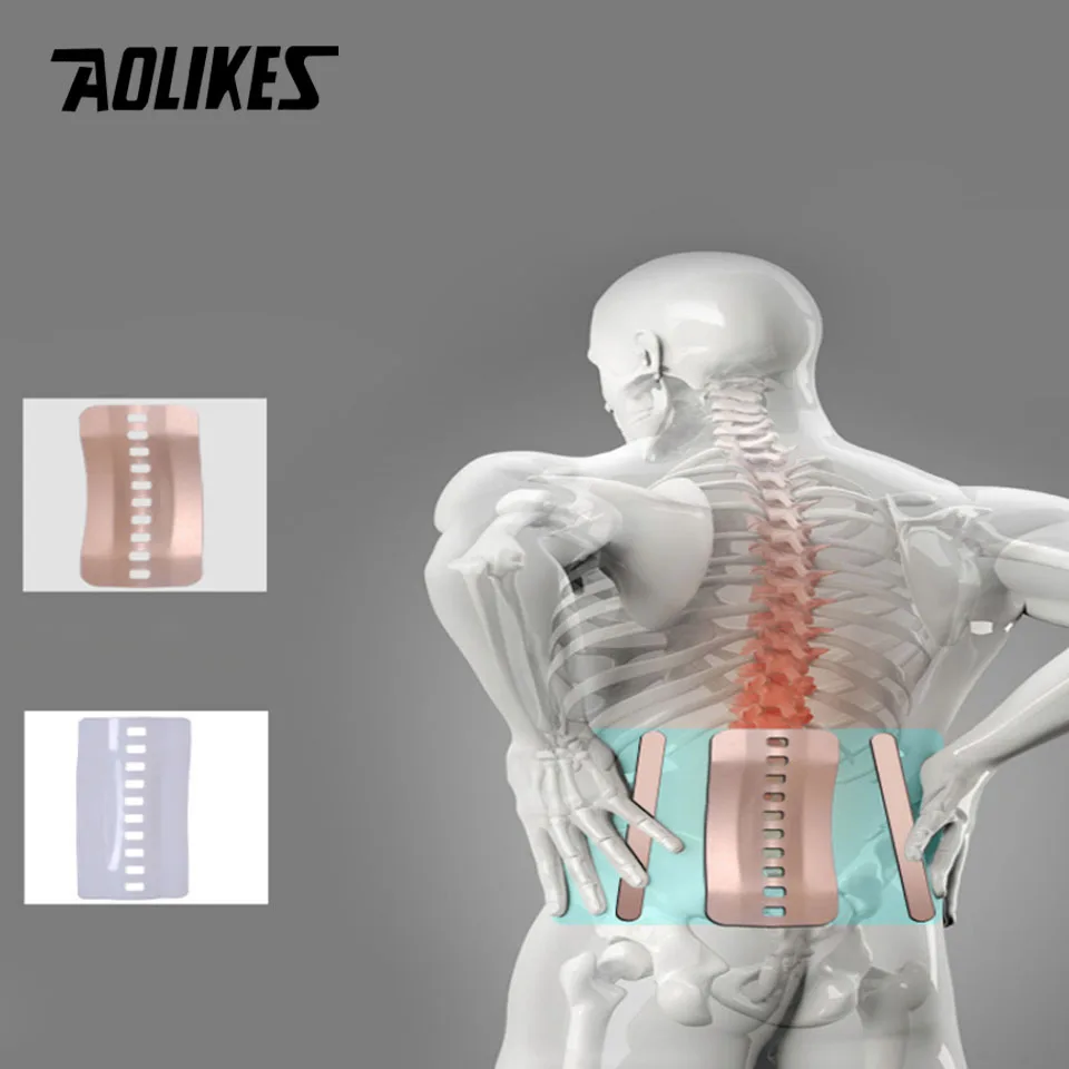 AOLIKES Orthopedic Tourmaline Self-heating Magnetic Steel Plates Waist Support Belt Men Women Lumbar Support Back Brace Belt