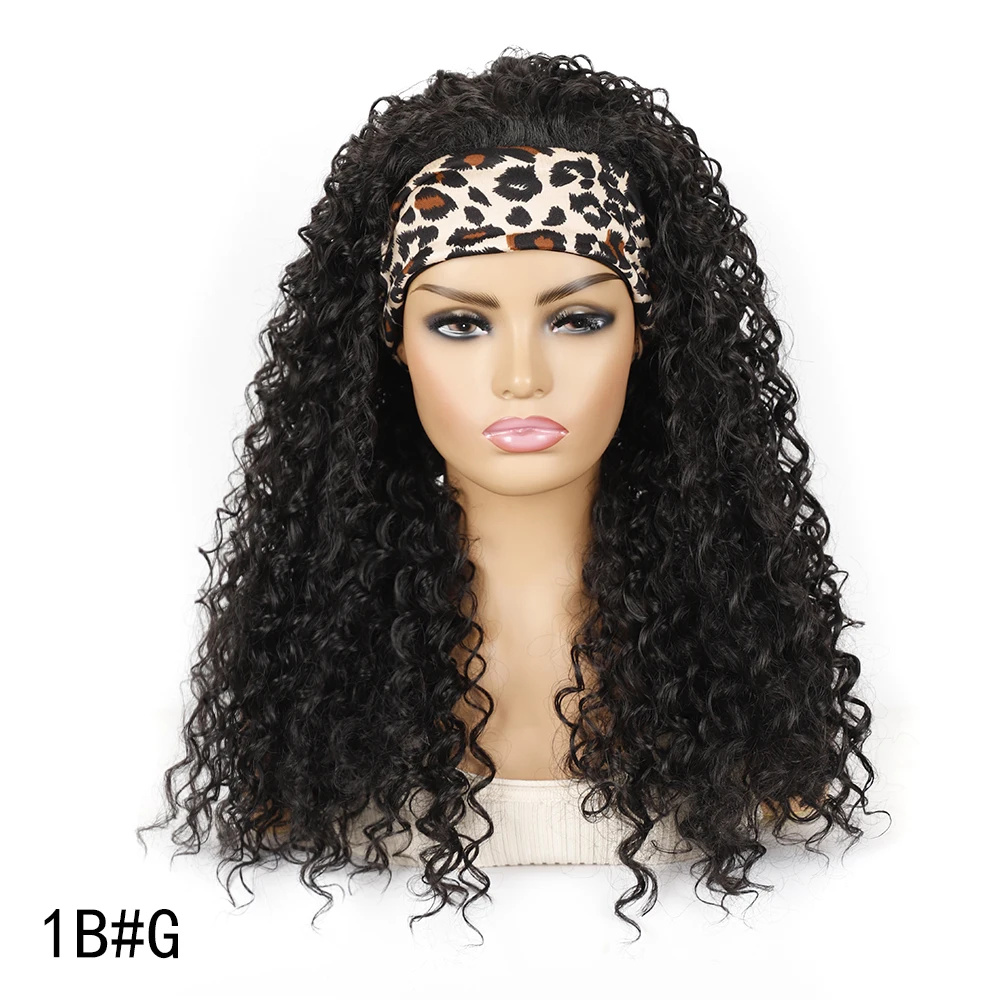 Synthetic Deep Curly Wigs Headband Wig Female Black/613/27/99J Blonde Wig Women Headband Wigs
