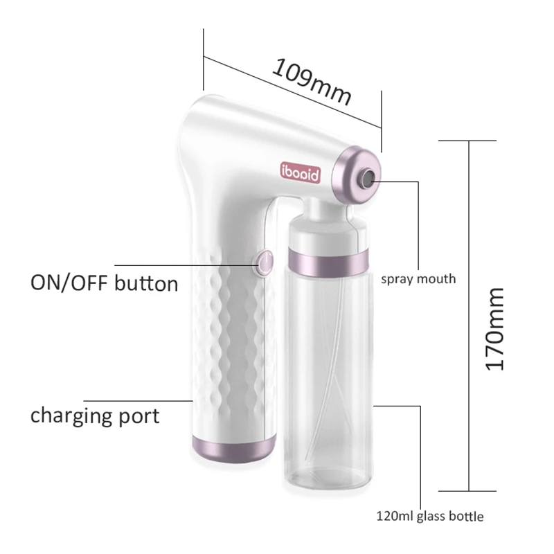 Home Use 120ML Large Capacity Portable Oxygen Infusion Apparatus Nano Makeup Airbrush Kit For Multi-function Household Spray Gun