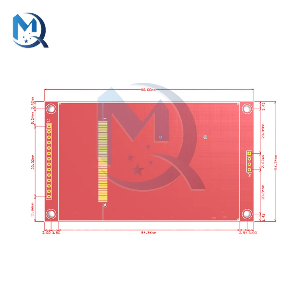 LCD TFT 디스플레이 모듈 3.5 인치 SPI 직렬 LCD 스크린 모듈 IC ILI9488 드라이버 480X320 해상도 터치 패널