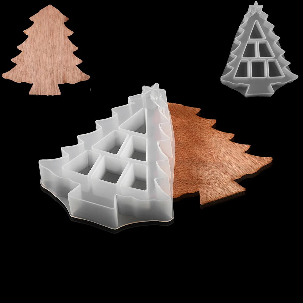 

1 шт. формы для эпоксидной смолы коробки для хранения ювелирных изделий Рождественская елка УФ Смола силиконовые литые формы для DIY ювелирных изделий Аксессуары