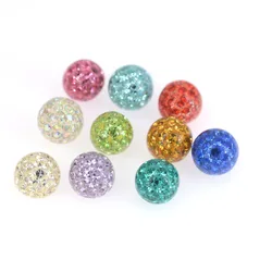 10Pcs 16g&14g 3-5mm Tongue Barbell Lip Ring Ear Belly Eyebrow Piercing Jewelry 100% CZ Crystal Screw 3-5mHole Replacement Balls