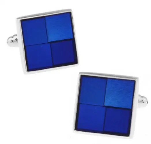 Men's Business Cufflinks Quality Brass Material Various Square Enamel Designs Option Cuff Links Wholesale & Retail