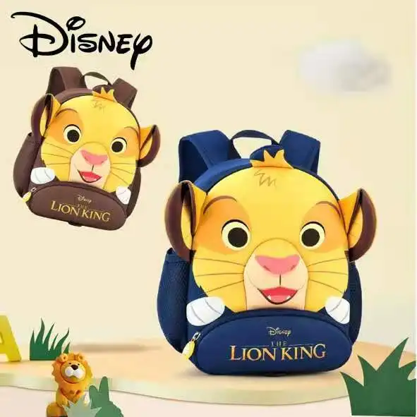 2021 Disney Lion King School Bag For Boys Kindergarten Primary School Student Shoulder Backpack Super Light Kids Chrismas Gifts