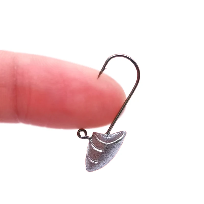 New 10pcs mini Jig Head Hook Rock Fishing Hook Blood Trough 2.5g 3.5g 5g Fishing Hook Soft Worm Jig Lead Head Hook tackle