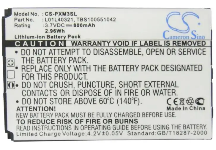 cameron sino 800mah battery for PIONEER GEX-XMP3 XMP3H1 XMP3i L01L40321 TBS100551042 XM-6900-0004-00 for SIRIUS GEX-XMP3