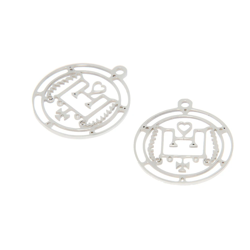 5pcs/lot Vapula Symbol charm Ars Goetia king sigil Lesser Key of Solomon Seal kabbalah Goetia seal ritual pendant 25mm