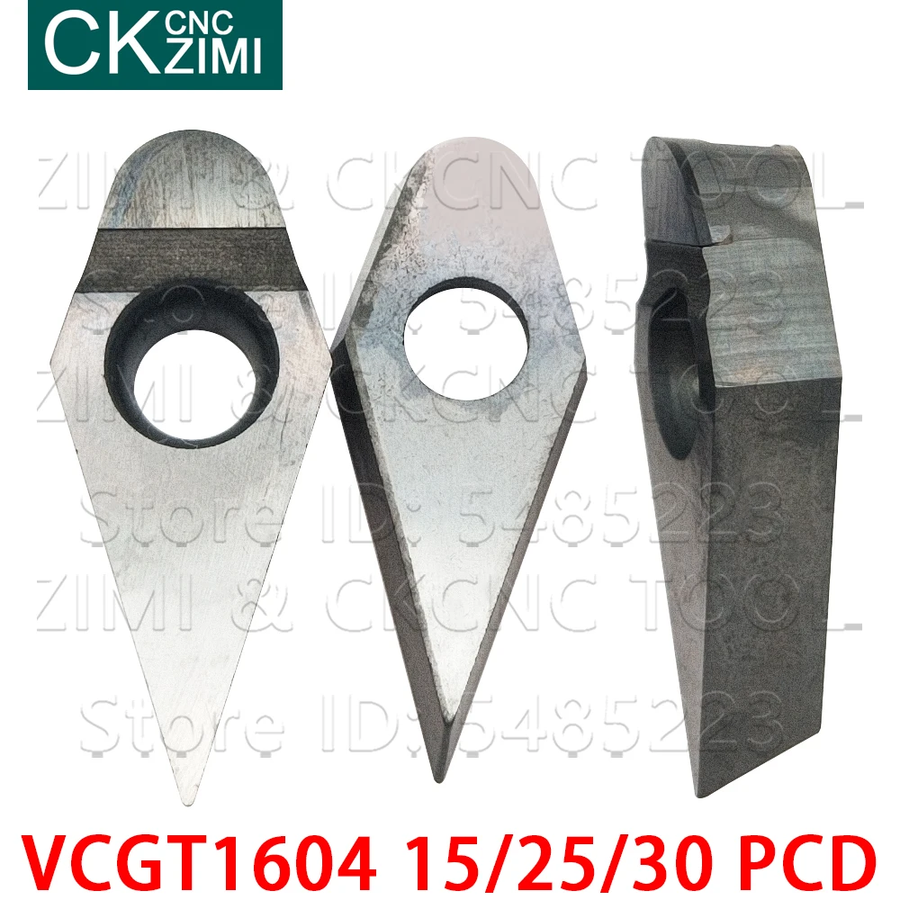 VCGT160415 PCD VCGT160425 PCD VCGT160430 PCD insert Diamond blade CNC Turning Metal lathe tool VCGT 1604 for copper and aluminum