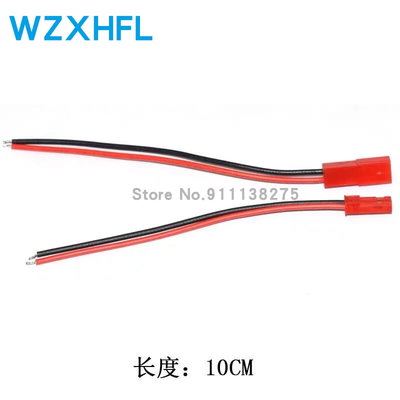 10 Paar Jst Plug Kabel Man + Vrouw Voor Rc Batterij 100Mm/200Mm/300Mm