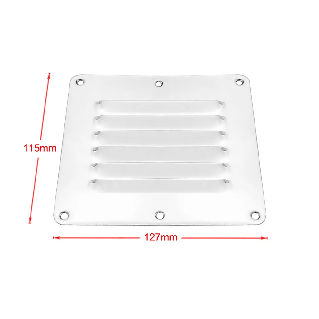 Square Air Vent Louver Ventilator Grille Cover Adjustable Exhaust Vent Stainless Steel for Boat Yacht Caravan Home Marine Yacht