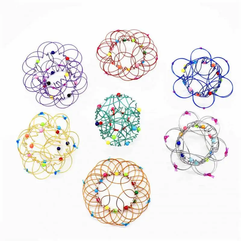 5/3/2pcs Creative Mandala Decompression Toy Variety Flower Basket Mild Steel Hoop Children Toy Fun Stress Relief For Kids Adult