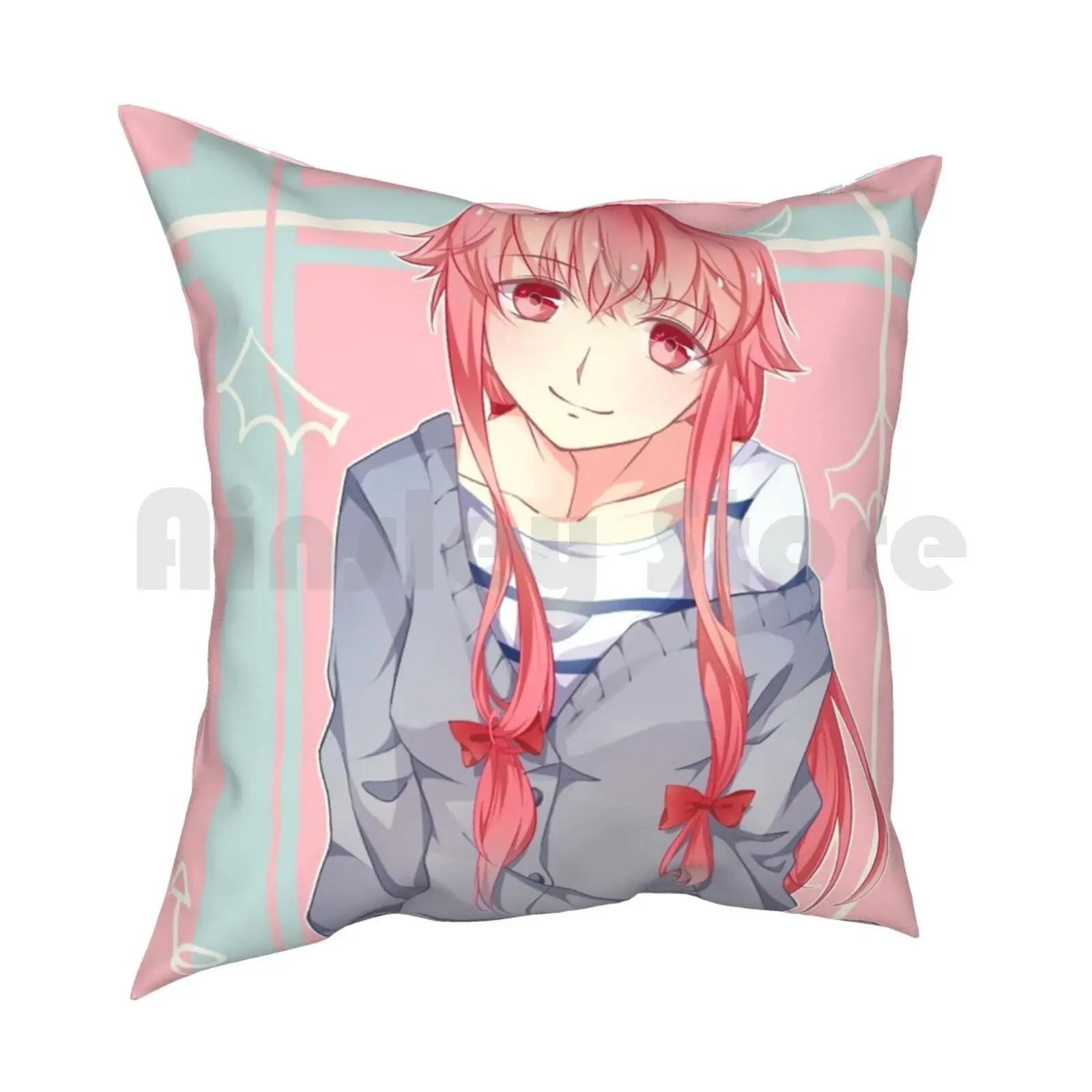 Mirai Nikki Pillow Case Printed Home Soft DIY Pillow cover Mirai Nikki Anime Manga Future Gasai Yuno Yoshitaka Amano