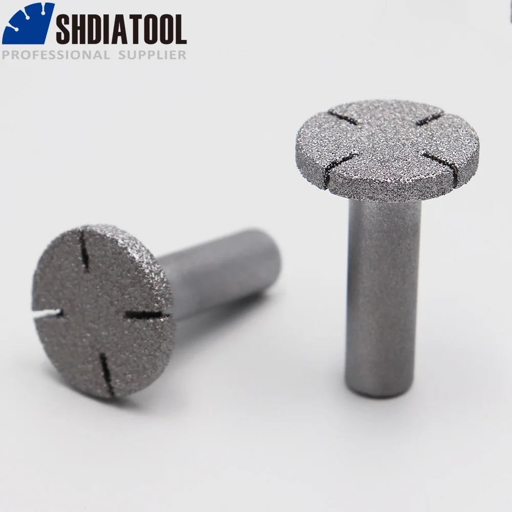 SHDIATOOL No.23 Hút Chân Không Chia Lửa Bằng Đồng Nguyên Kim Cương Router Bit 12.7Mm Vít Cho Edge Hồ Sơ Cắt Đá