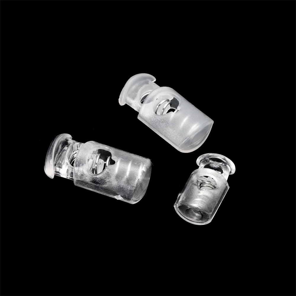 Bouchon en plastique pour fermeture, clip à bascule, transparent, clair, givre, pour vêtements, bricolage, accessoires de sac, 10 pièces