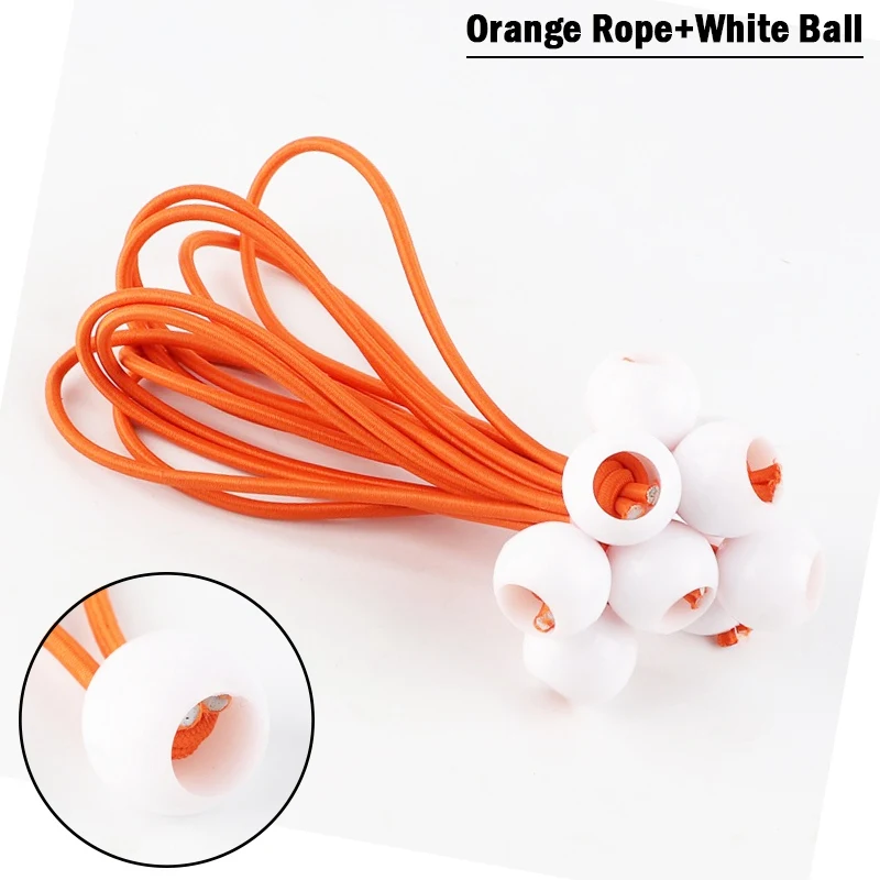 2~60Pcs Orange Multifunctional Bungee Cord Outdoor Tent Canopy Tarp Elastic Oxford Rope Tie Sun Shade Net Accessories