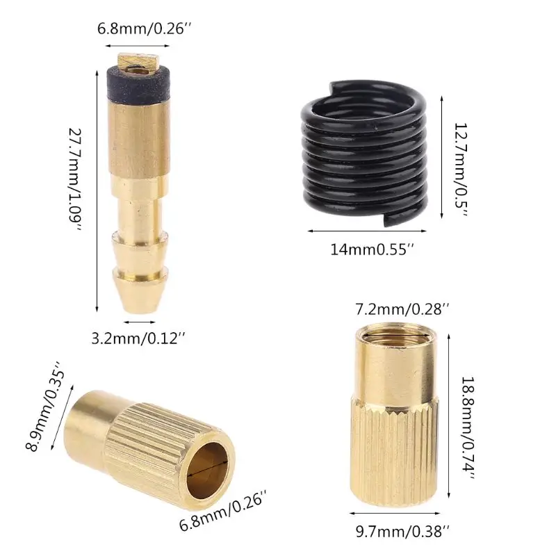 Tire Inflator Blow Gun Adapter Nozzle for standard pump Air Compressor Twist-On Type with Barb Connector