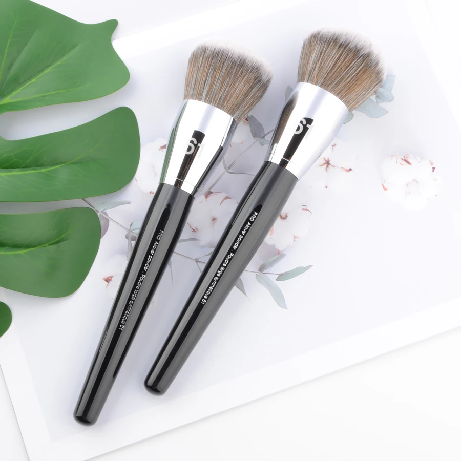 1 piece Pro Allover powder #61 Powder Makeup brushes contour Blusher Make up brush Synthetic Hair wood handle