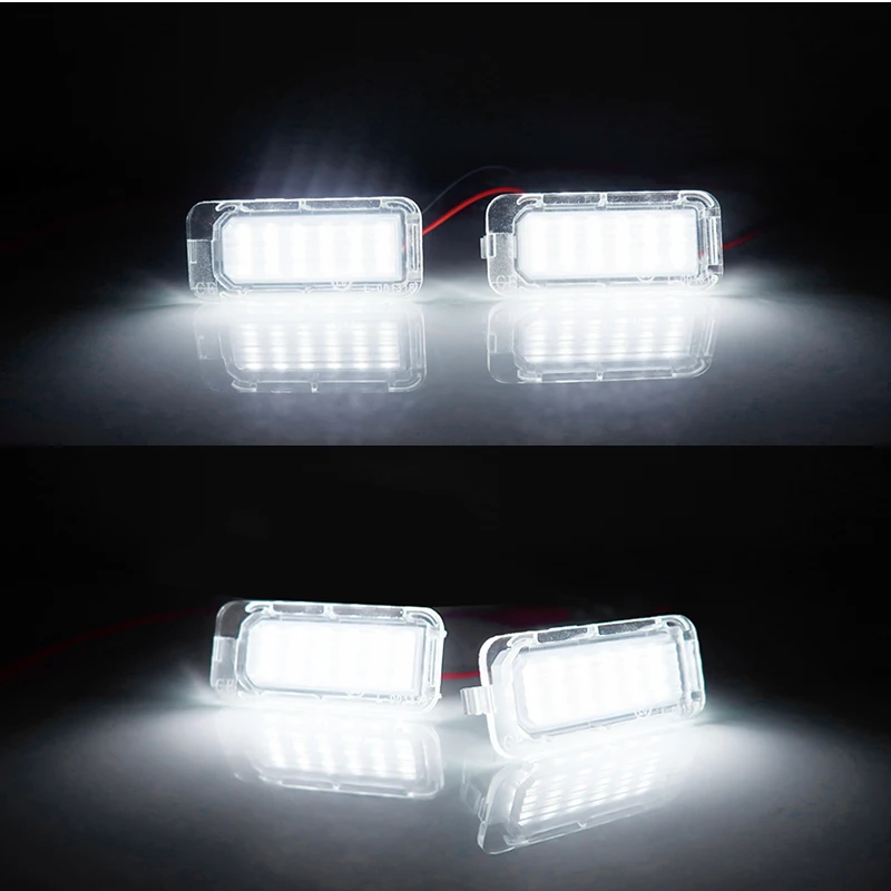 iJDM For Ford Explorer Escape Explorer Fiesta Fusion Lincoln MKC CAN-bus Xenon White 3W 18-SMD LED Car License Plate Lights 12V