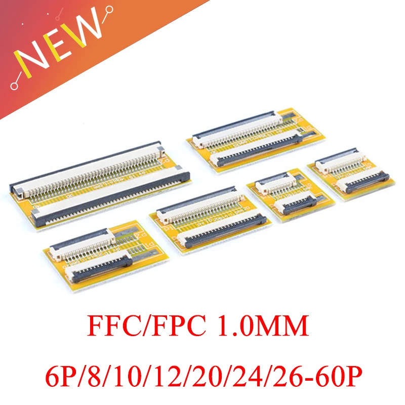 2 sztuk boisko 1.0mm AWM 20624 20706 20861 105C 60V VW-1 złącze FPC FFC elastyczny kabel płaski moduł rozszerzeń 4-60PIN