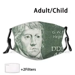 Georg Wilhelm Friedrich Hegel Mask Cloth Reusable Print Filter Washable Hegel Philosophy Marx Zizek Funny Nerd Spirit Communism