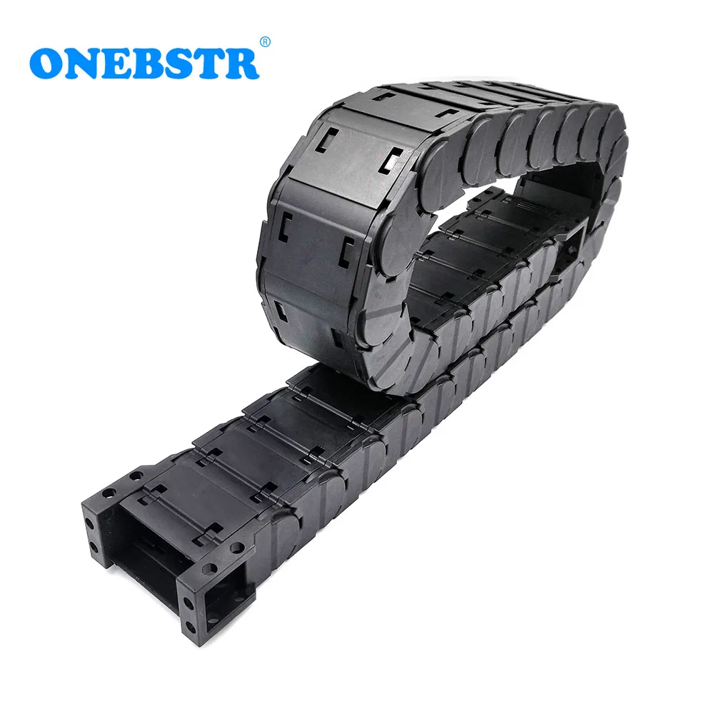 

1 Meter D20x38mm Drag Chain Wire Carrier Cable Closed Open On Both Sides Low Noise For CNC Router Machine Tools Free Shipping