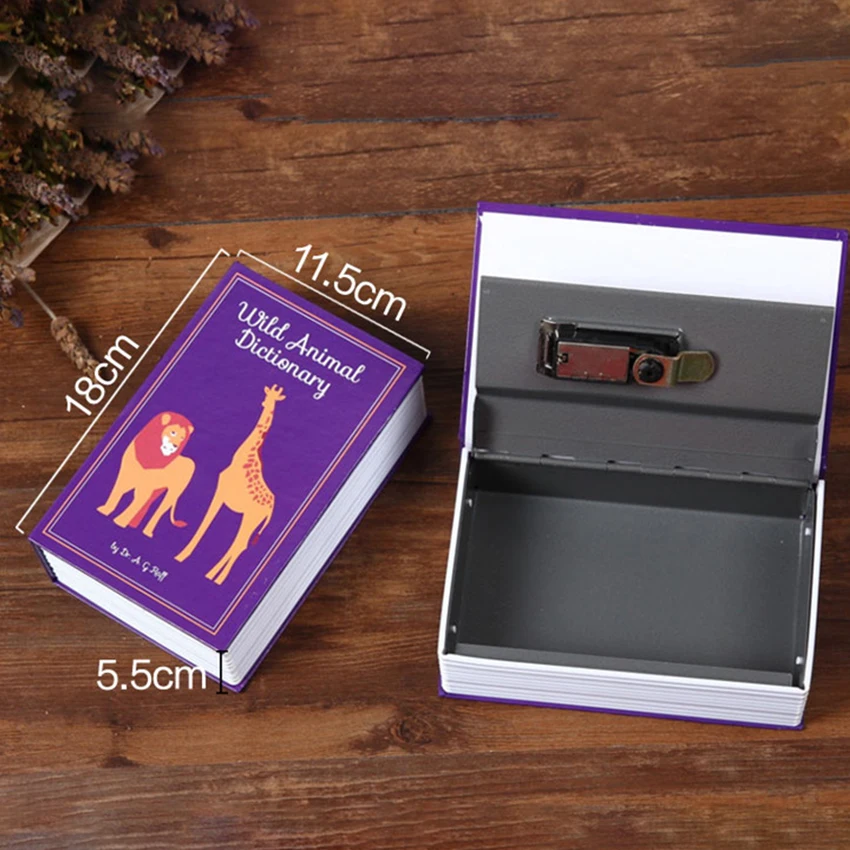 Combination Lock Hidden-Safe Box Metal Simulation Book Safe Storage Box Money Bank Coin Bank Money Safe Cash Box копилка