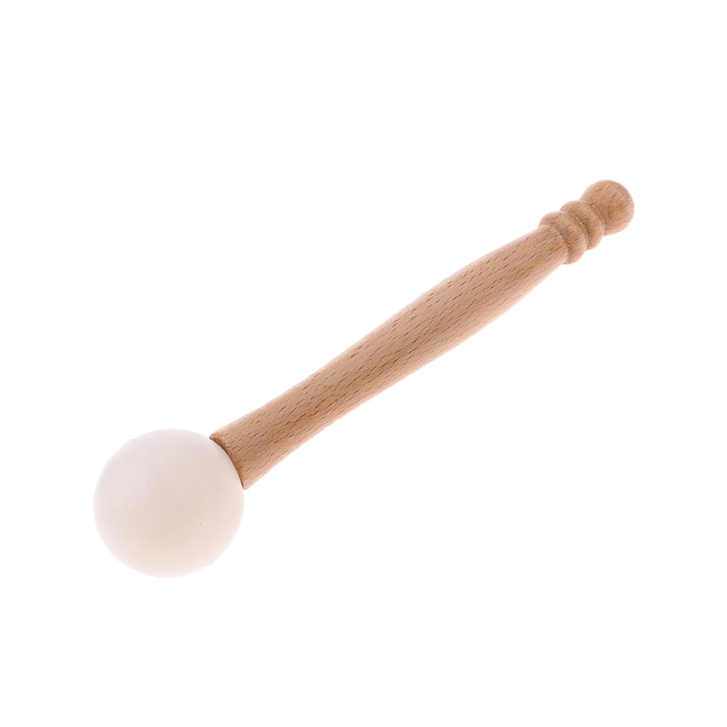 Tibetan Singing Bowls  Mallet Hand Percussion Accessory for Relaxing Rubber Wooden Mallet Hammer