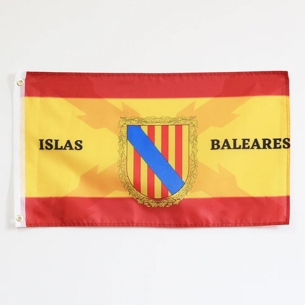 Spain Flag with the Cross of Burgundy Cross of San Andres Spanish Tercios Spanish Army Police balearic islands ibiza mallorca