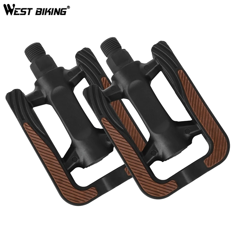 WEST BIKING MTB Road Bike Pedals Mountain Ultralight Wide Flat Foot Plat Cycling Bike Bicycle Accessories Anti-slip Pedals 1Pair image 3