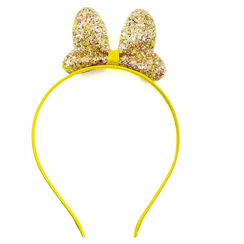 Grand bandeau mickey à paillettes, 3 pièces, serre-tête préféré des enfants, accessoires de cheveux, cadeau de fête