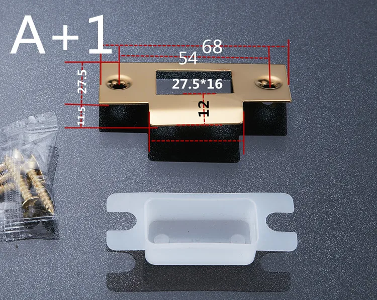 Gold Stainless Steel Room Door Locks  Lock Body Guide Piece Wooden Door Special Lock Piece Lock Buckle Plate Edge Str