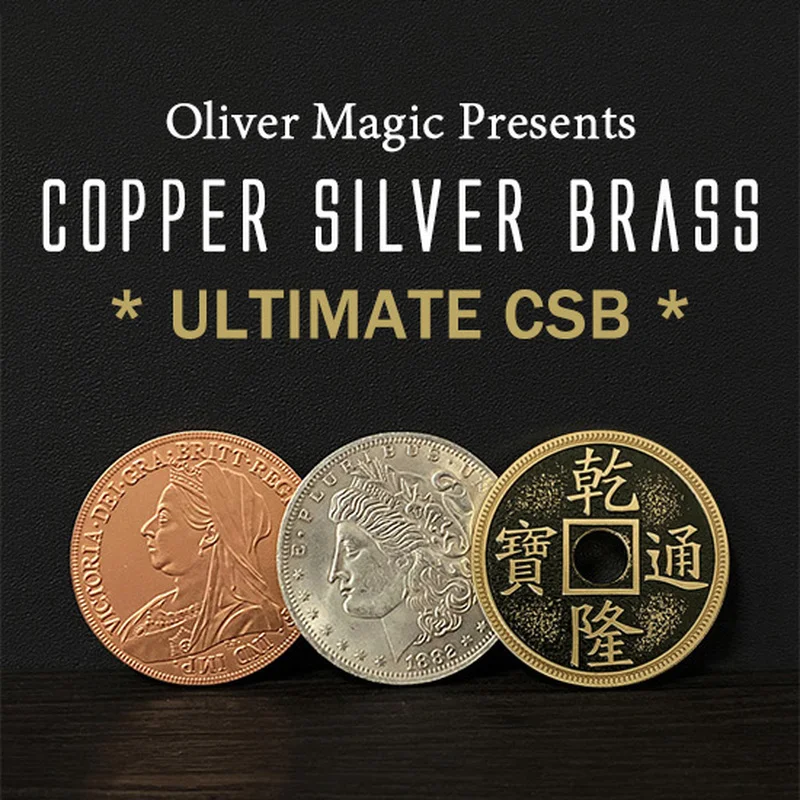 Ultimate CSB by Oliver Magic - Deluxe Set Copper Silver Brass Transposition Close Up Coin Magic Tricks props Mentalism Gimmicks