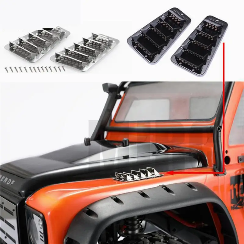 

Trax For TRX4 AXIAL SCX10 Defender D90 D110 Series RC Model Car Parts TRX RC Car Air Filter Engine Large Flow Air Inlet Cover fo