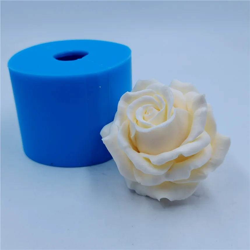 Big Pretty 3D Rose Flowers Mold Lifelike Rose Floral Soap Molds Silicone Candle Epoxy Resin Crafts Mould Bouquet Making Moulds