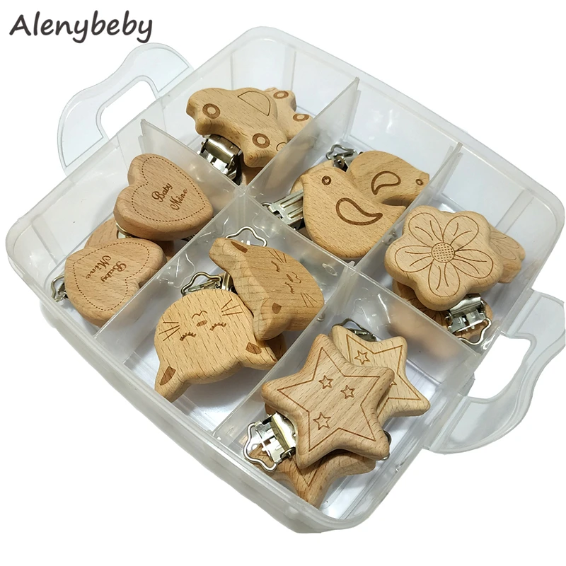 Деревянный зажим для соски, силиконовая бусина для кормления ребенка, держатель для прорезывания зубов, застежки для сосков, игрушка «сделай сам», цепочка для соски для кормления, прорезыватель