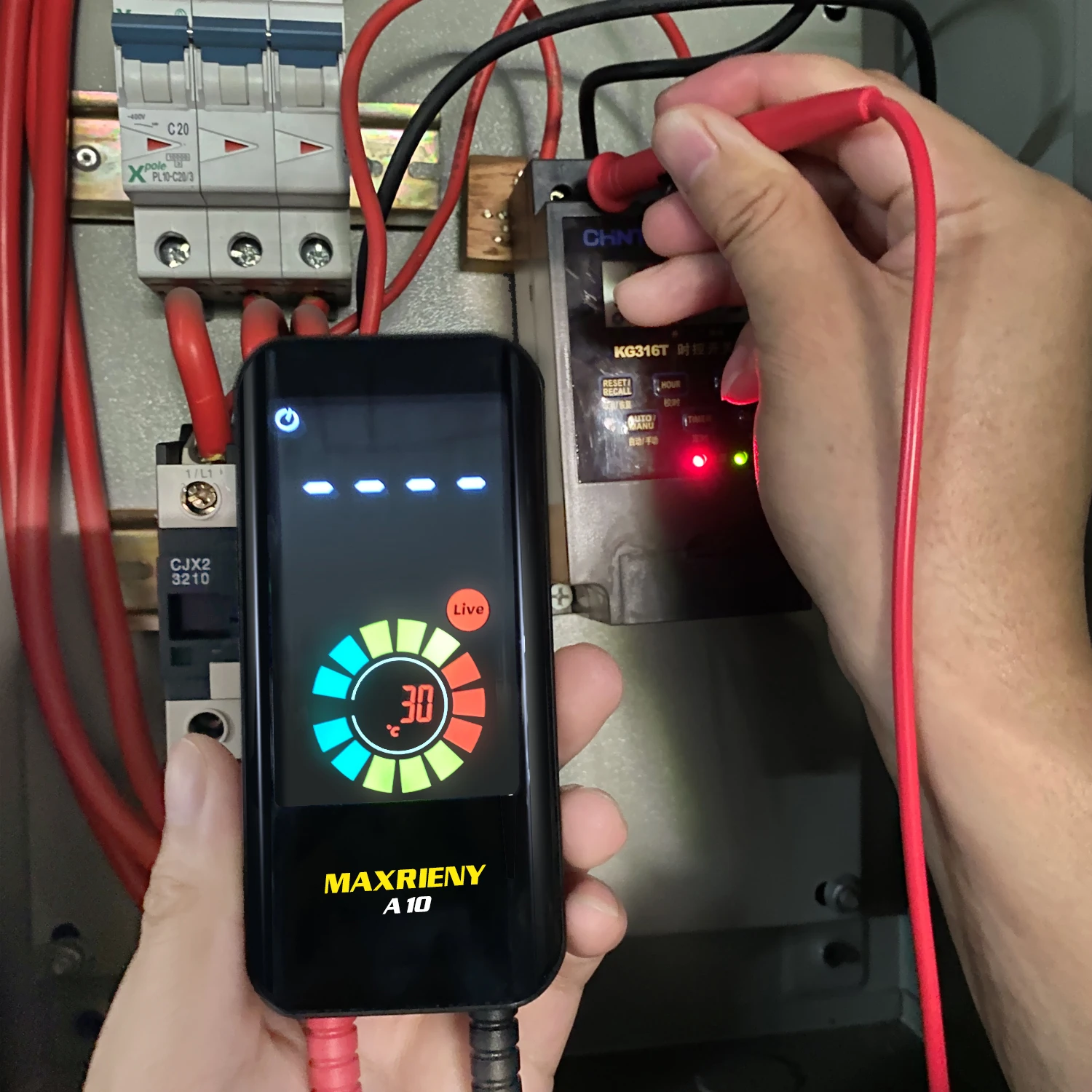 MAXRIENY Smart Digital Multimeter A10 True RMS EBTN Farbdisplay DC AC Spannung Kapazität Ohm Diode NCV Hz Live Wire Tester – Detail 6