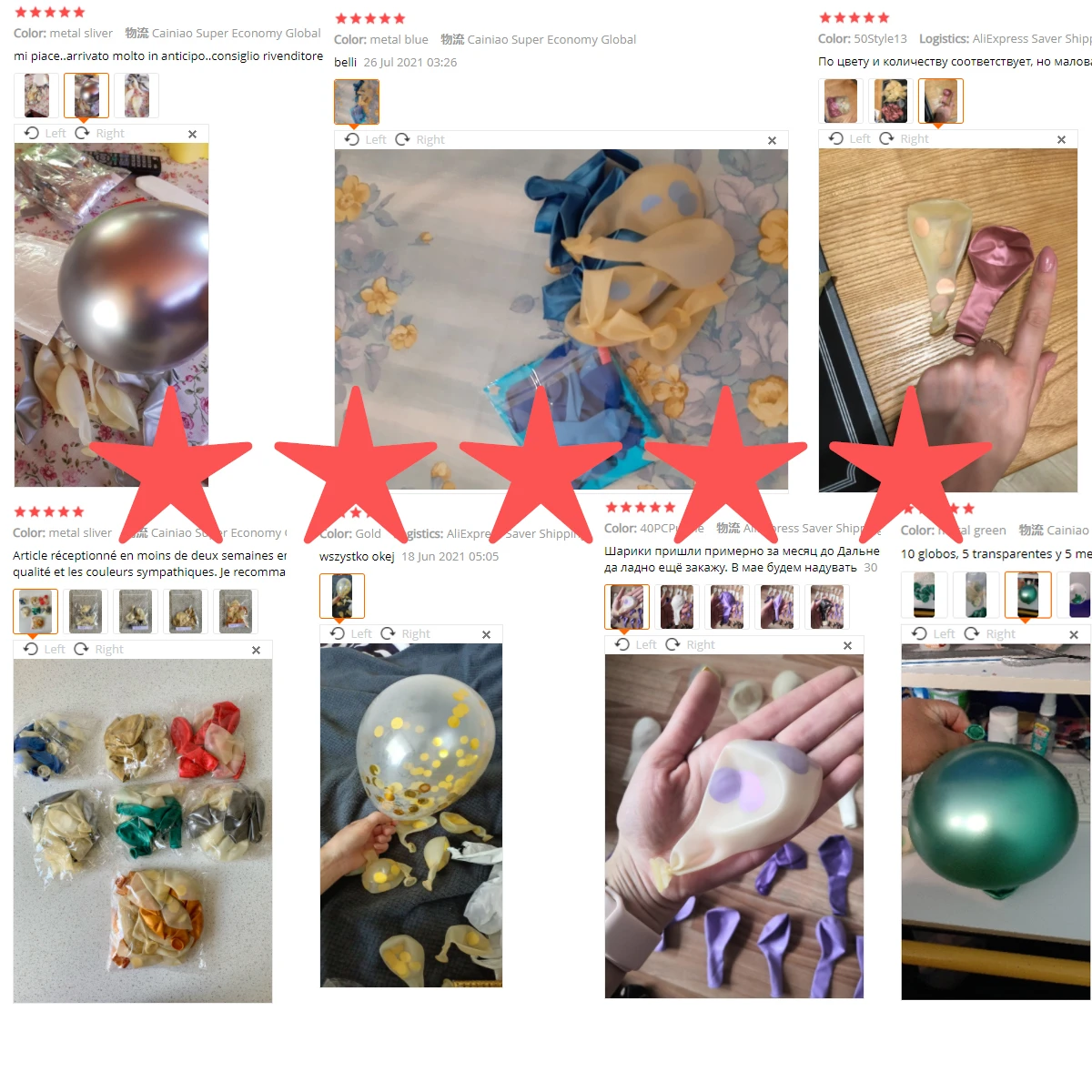 10PCS Gold Silver Metal Latex Confetti Balloons Baby Shower Wedding New year Birthday Party Decorations Matte Globos