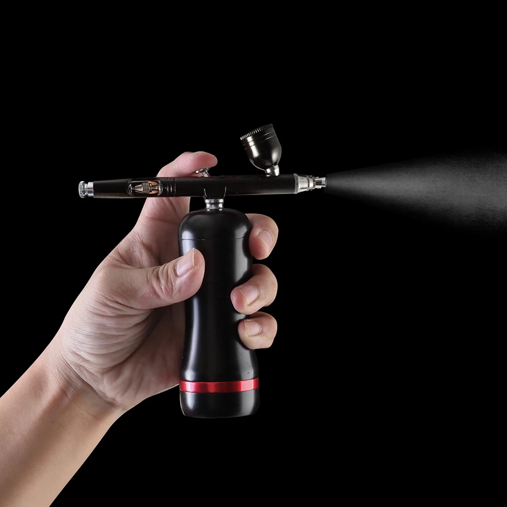 Imagem -02 - Aerógrafo com Compressor para Substituição Bateria Mini Portátil para Maquiagem Arte em Unhas Tatuagem Pintura Spray
