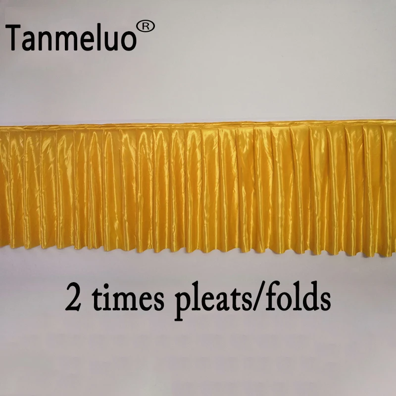 Tanmeluo Table Skirts Gold for Birthdays Event Party Wedding Table Skirt Banquet Stage Table Skirting for Table Cloth Decoration