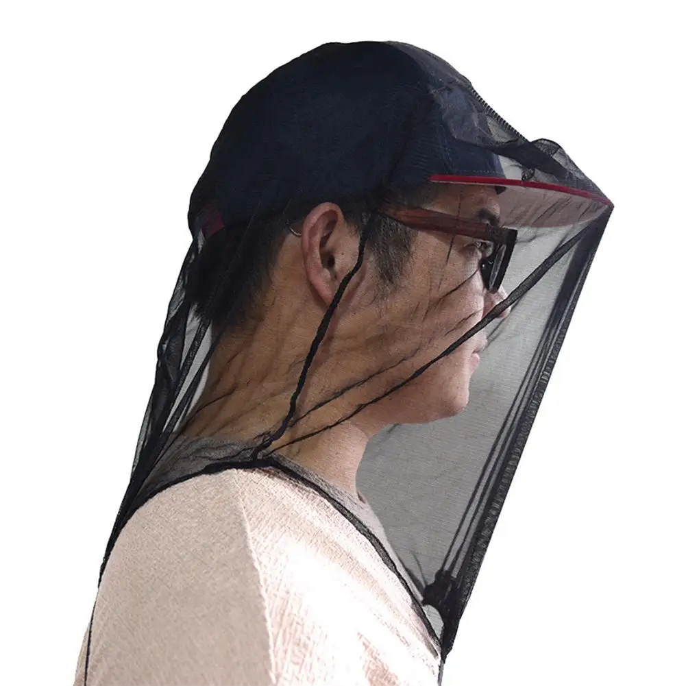 Mesh Hat Wear-resistant Anti-mosquito Mesh Fabric Fishing Cap Fishing Hat Bug Mesh Head Net Camping Hats